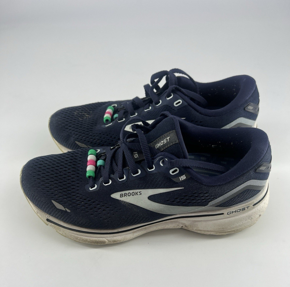 Brooks Ghost 15 Peacoat Salt Running Shoes 1203801D450 Womens Size 7.5 D